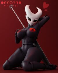 1girls 3d 3d_(artwork) 3d_model 3d_render anthro arthropod black_body breast_grab breasts breasts breasts eclipse3d female female female_focus female_only hollow_knight hornet_(hollow_knight) humanoid insects nipples solo video_game video_games