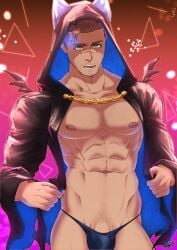 abs balls bara biceps bulge detroit:_become_human gavin_reed male male_nipples male_only muscular_male nipples pecs penis wyatt_wu1020