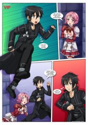 aincrad bbmbbf comic female kirigaya_kazuto kirito lisbeth no_laughing_matter palcomixvip.com shinozaki_rika sword_art_online tagme