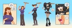 female goth goth_girl gothification gothified thick_thighs transformation transformation_sequence trianglefour wide_hips