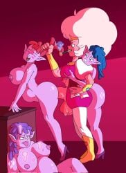 abdominal_bulge alien_girl alien_humanoid cum diamond_authority empress_pink_au futa_on_female futanari kishinpain pink_diamond_(steven_universe) sex smoking steven_universe