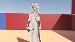 female furry nude paper papervrc solo tongue_out vrchat vrchat_avatar