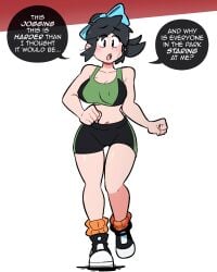 animated color erect_nipples_under_clothes female jogging jogging_outfit lucia_(scott_malin) original original_character scott_malin tagme