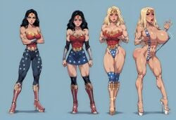 1girls ai_generated american_flag_bikini big_breasts bikini bimbo bimbo_body bimbo_lips bimbofication black_hair_female blonde_hair blue_eyes breasts breasts_expansion bubble_ass corrupted corruption dc dc_comics diana_of_themyscira diana_prince earrings fdpdablizzard998 fellatio_gesture female high_heel_boots high_heels hypnosis justice_league makeup mind_break personality_change pink_lips platform_heels platinum_blonde_hair pussy_juice pussy_juice_drip sexy_pose slutty_outfit slutty_pose stiletto_heels superhero superheroine tanned tanned_skin thick_thighs thong tiara transformation transformation_sequence very_high_heels wonder_woman wonder_woman_(series)