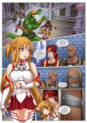 agil aincrad andrew_gilbert_mills bbmbbf comic female klein no_laughing_matter palcomixvip.com sword_art_online tagme tsuboi_ryoutarou yuuki_asuna