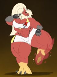 anthro anthro_only avian blaziken busty female fighter nintendo pokemon pokemon_(species)