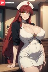 ai_generated big_breasts breast_expansion chainsaw_man makima_(chainsaw_man) milf tktbro very_long_hair