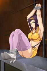 bondage bound breasts cowboy_bebop faye_valentine high_heel_boots high_heels