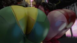 2girls 3d animated ass ass_focus ass_press ass_shake big_ass bodysuit brown_hair butt_bump caked_up cheesecake dumptruck_ass from_behind huge_ass jiggle kishi leaning leaning_forward long_hair marvel marvel_comics marvel_rivals multicolored_hair multiple_girls no_sound pants pantyhose ponytail rogue_(marvel_rivals) rogue_(x-men) scarlet_witch scarlet_witch_(marvel_rivals) scarlet_witch_(witch_of_the_evil_eye) shiny shiny_clothes skin_tight tagme thick_ass thick_thighs very_long_hair video white_hair wide_hips x-men