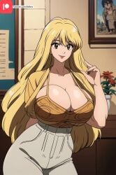 aged_up ai_generated big_breasts fairy_tail long_hair lucy_heartfilia milf tktbro very_long_hair