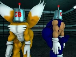 2boys 3d anthro brainwashing bucket bucket_on_head chum_bucket_bucket_helmet erection fox furry gloves headwear hedgehog helmet huge_butt hypnosis hypnotic_clothing hypnotic_helmet indoors male male_only malesub mind_control penis sega sfm sonic_(series) sonic_the_hedgehog sonic_the_hedgehog_(series) source_filmmaker standing supaphreak tails tails_the_fox tech_control