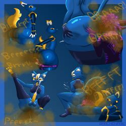 absurd_res anal anthro archenarie ass asterion_(archenarie) big_butt bodily_fluids cum e621 esix facesitting fart fart_fetish fart_sniffing farting_on_another farting_on_face furry genital_fluids genitals hexagon hexerade hi_res male male/male mascot oral penis rimming sex sitting_on_another sniffing