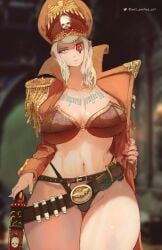 1girls astra_militarum commissar english_text female imperial_guard imperium_of_man text warhammer_(franchise) warhammer_40k wet_panties_art