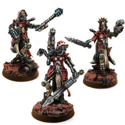 3girls adeptus_mechanicus female female_only functionally_nude functionally_nude_female gun imperium_of_man miniature multiple_girls photo purity_seal skitarii sword techpriest warhammer_(franchise) warhammer_40k