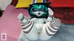 3d aceclaper bed bedroom candy costume dildo dildo_in_pussy feet halloween league_of_legends riot_games socks vex_(league_of_legends) yordle