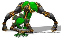 jack-o_pose necron robot robot_girl skeenlangly warhammer_(franchise) warhammer_40k