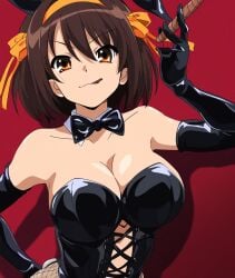 ai_generated cigar dominatrix suzumiya_haruhi suzumiya_haruhi_no_yuuutsu