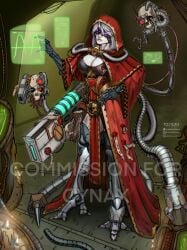 1girls adeptus_mechanicus alternate_version_available english_text female fiekro imperium_of_man purity_seal servo-skull techpriest text warhammer_(franchise) warhammer_40k