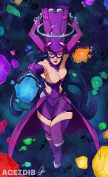 acezdib armor curvy galacta goddess helmet infinity_stone large_ass large_breasts marvel marvel_comics purple_eyes teenager