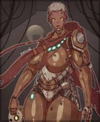 1girls adeptus_mechanicus alexmcgreal cloak female female_only imperium_of_man machine robot robot_girl solo solo_female staff techpriest warhammer_(franchise) warhammer_40k