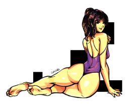 ass_focus butt_focus mei_ling mei_ling_(metal_gear_solid) metal_gear metal_gear_solid petite petite_body solidusgrilo solo solo_female solo_focus swimsuit swimwear