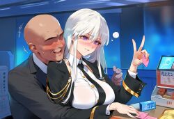 about_to_fuck ai_generated buying_condoms enterprise_(azur_lane) lucky_bastard shy