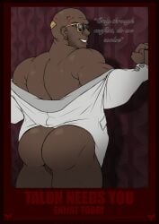 bald bald_man bara barely_clothed big_ass big_butt black_ass black_body bottomless dark-skinned_male dark_body dark_male_only dark_skin doomfist grinning indecent_exposure irresistible large_ass large_butt looking_back_at_viewer lux_rubrum male_focus male_only muscular muscular_ass muscular_male naked_from_the_waist_down nude_from_the_waist_down offering_ass overwatch partially_clothed partially_undressed provocative provoking seductive_look seductive_smile showing_ass showing_off showing_off_ass slutty_pose smiling_at_viewer smirking solo_male sunglasses temptation tempting thick_ass thick_thighs tight_ass unbuttoned_shirt unbuttoned_shirt_only white_button_down_shirt