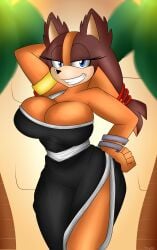 big_breasts sonic_(series) sticks_the_badger wide_hips xsuperix