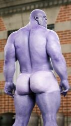 3d 3d_(artwork) ass ass_focus avengers big_ass bodybuilder bubble_butt dat_ass dilf dilf_district dumptruck_ass from_behind gay male marvel marvel_comics mature muscular muscular_ass muscular_back muscular_bottom older_male solo standing tanline thanos thick_ass thick_thighs