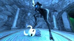 feet fetish furries furry giant giantess hollow_knight hollow_knight:_silksong hollow_knight_(franchise) hornet knight macro micro paws size_difference spider stepped stepped_on stepping submission submissive the_knight_(hollow_knight)