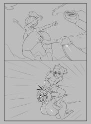 absurd_res anythinggoes blasting_off_again breasts breath_of_the_wild cloud confuse cum_blast delayed_physics delayed_reaction directional_arrow duo eyewear female flying gameplay_mechanics genitals glasses greyscale hands_behind_back hi_res humanoid humanoid_pointy_ears hylian link male male/female nintendo oblivious oblivious_sex on_top_of_another orgasm_face penis physics pointy_ears purah pussy questionable_consent riding_on_back riding_on_other sex sketch sky speech_bubble standing_on_another stasis suspended_in_air suspension the_legend_of_zelda time_freeze time_stop vulva