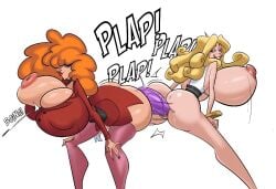 2girls big_ass big_breasts big_hair big_thighs breasts bust busty cartoon_network chest curvaceous curvy curvy_figure digital_media_(artwork) female glassfish hips hourglass_figure john_coffe large_ass large_breasts large_thighs legs mature mature_female powerpuff_girls sara_bellum slim_waist thick thick_hips thick_legs thick_thighs thighs voluptuous waist wide_hips wide_thighs