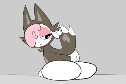3:2 animated anthro ass bodily_fluids bonesawbingus bovid caprine chikn_nuggit cofi_(chikn_nuggit) female female_penetrated hi_res mammal penetration sheep short_playtime