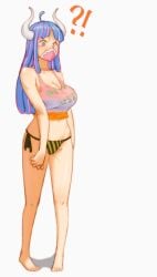 1girls adult adult_female ahoge antenna_hair bare_arms bare_belly bare_calves bare_hands bare_hips bare_knees bare_legs bare_navel bare_shoulders bare_skin bare_soles bare_thighs bare_toes barefoot belly belly_button bikini bikini_bottom bikini_top blue_hair blue_hair_female breasts busty busty_female busty_girl calves cleavage collarbone exposed_arms exposed_belly exposed_hips exposed_legs exposed_navel exposed_shoulders exposed_skin exposed_thighs exposed_toes feet female female_focus female_only fingers frown frown_eyebrows frowning full_body futz_11 groin high_resolution highres horn horns hourglass_figure knees large_breasts lean_figure legs long_hair looking_at_viewer mature mature_female narrow_waist navel one_piece pink_eyes pink_eyes_female pink_hair pink_hair_female shoulders side-tie_bikini simple_background slender_body slender_waist slim_waist solo standing string_bikini swimsuit swimwear thighs toes ulti_(one_piece) white_background wide_hips