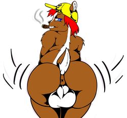 ass brummington_the_chipmunk chipmunk cigar kitt_kitten kitt_kitten_(artist) male_only mammal nude rodent smoking