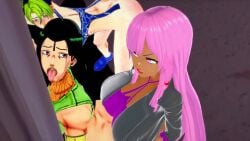 3d against_wall animated big_ass big_breasts big_penis ermes_costello female futa_on_female futanari jojo's_bizarre_adventure jolyne_kujo koikatsu miss_diantha tagme thingorthree video