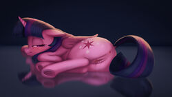 alicorn anus bedroom_eyes blush clitoris dock equine female floppy_ears friendship_is_magic half-closed_eyes horn horse lying mammal my_little_pony nude on_side pony pussy pussy_juice seductive solo starblaze25 twilight_sparkle_(mlp) underhoof wallpaper wings