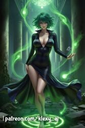 1female 1girls ai_generated asian asian_female black_clothes black_clothing clothed clothed_female clothes clothing female female_only fully_clothed fully_clothed_female green_hair green_hair_female hourglass_figure japanese japanese_female klexyai long_hair long_hair_female one-punch_man patreon_link solo solo_female tagme tatsumaki voluptuous voluptuous_female