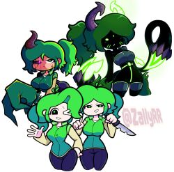 big_ass big_breasts big_claws clothed female female_only friday_night_funkin huge_claws mitori_(vs_human_impostor) teasing vs_human_impostor zallyrr