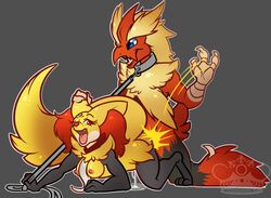 2015 3_fingers 3_toes anthro avian bird blaziken blue_eyes braixen breasts canine claws collar cum cum_inside duo erection eyelashes female fox fur hair inner_ear_fluff leash leash_pull male mammal mega_blaziken mega_evolution nintendo nipples nude open_mouth penetration penis pokemon pokemon_(species) red_eyes sex smile spanking spread_legs spreading straight teeth toes tongue tongue_out video_games whimsydreams