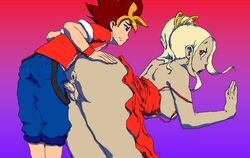 ape_escape blonde_hair crossover gravity_rush kat_(gravity_rush) penetration playstation_all-stars_battle_royale spike_(ape_escape) straight tagme