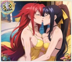 2females 2girls 2women ai_generated akeno_himejima girl_on_girl high_school_dxd lesbian_couple lesbian_kiss lesbian_sex rias_gremory yuri yuri yuri