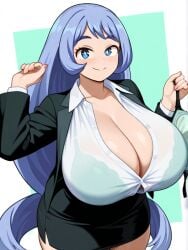 ai_generated blue_hair hadou_nejire large_breasts long_hair my_hero_academia nejire_hado