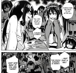 1boy black_and_white black_hair clone clones date_a_live female female_focus female_on_top femdom hi_res long_hair long_hair_female male male/female male_focus manga manga_page manga_style multiple_girls naked naked_female naked_male nude nude_female nude_male rape reverse_rape shocked short_hair short_hair_male tokisaki_kurumi