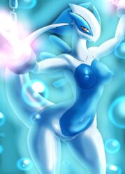 anthro anthrofied avian blue_theme bound bubble chains dark-moltres female hi_res legendary_pokémon looking_at_viewer lugia nintendo nipples nude pokémorph pokemon pokemon_(species) pussy red_eyes solo standing video_games wide_hips