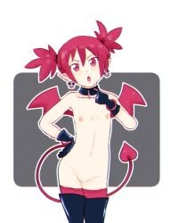 bobcheez breasts disgaea etna flat_chest nude pussy stockings succubus tagme