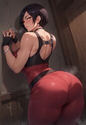 ada_wong ada_wong_(adriana) ai_generated ass capcom curvy eteeming female resident_evil solo sweat sweater thick_ass