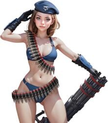 1girls ai_generated gatling_gun grace_(lust_goddess) gun lust_goddess minigun nutaku