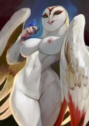 anthro barn_owl bird breasts furry furry_female guardians_of_ga'hoole juliathedragoncat naked nyra pussy solo