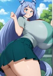 ai_generated blue_hair hadou_nejire large_breasts long_hair my_hero_academia nejire_hado